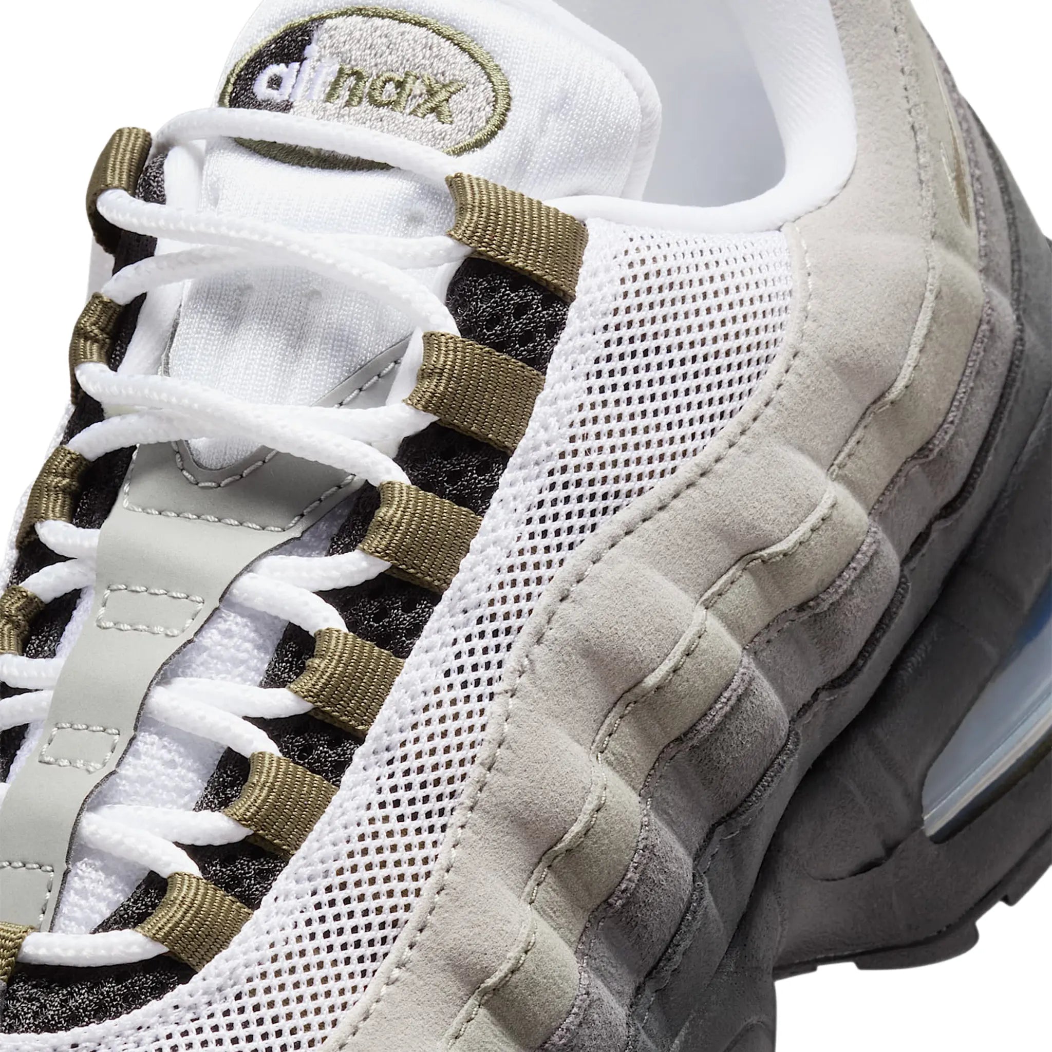 Upper View of Nike Air Max 95 OG Big Bubble Black Medium Olive (W) HJ5996-003